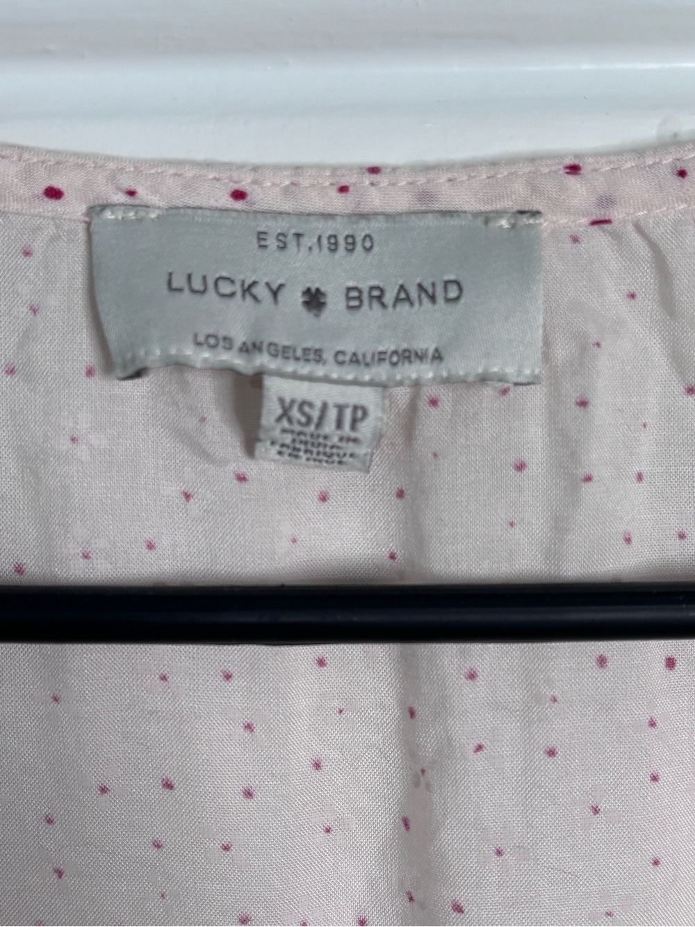 Lucky Brand Pale Pink Tie-Front Peplum Blouse XS - Picture 2 of 8